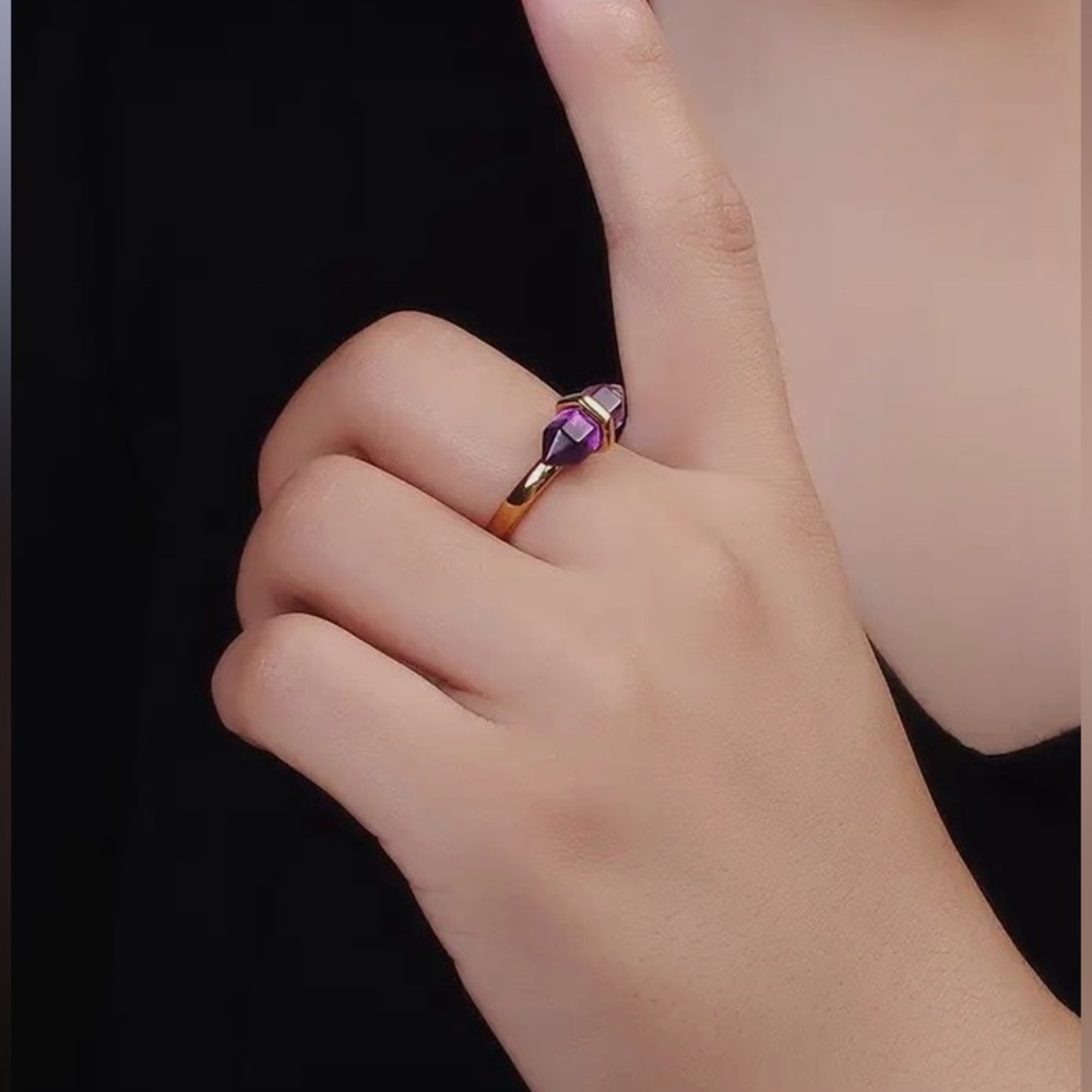 14K Gold Fill Gemstone Ring – Rose Quartz | Adjustable Modern Chic Jewelry